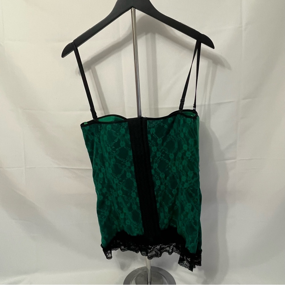 NWT Just Sexy Green and Black Lace Bustier - Picture 4 of 15